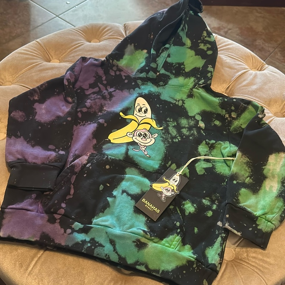 Bananas Monkey Laid Back hoodie size 5/S NWT & bag - Picture 1 of 6